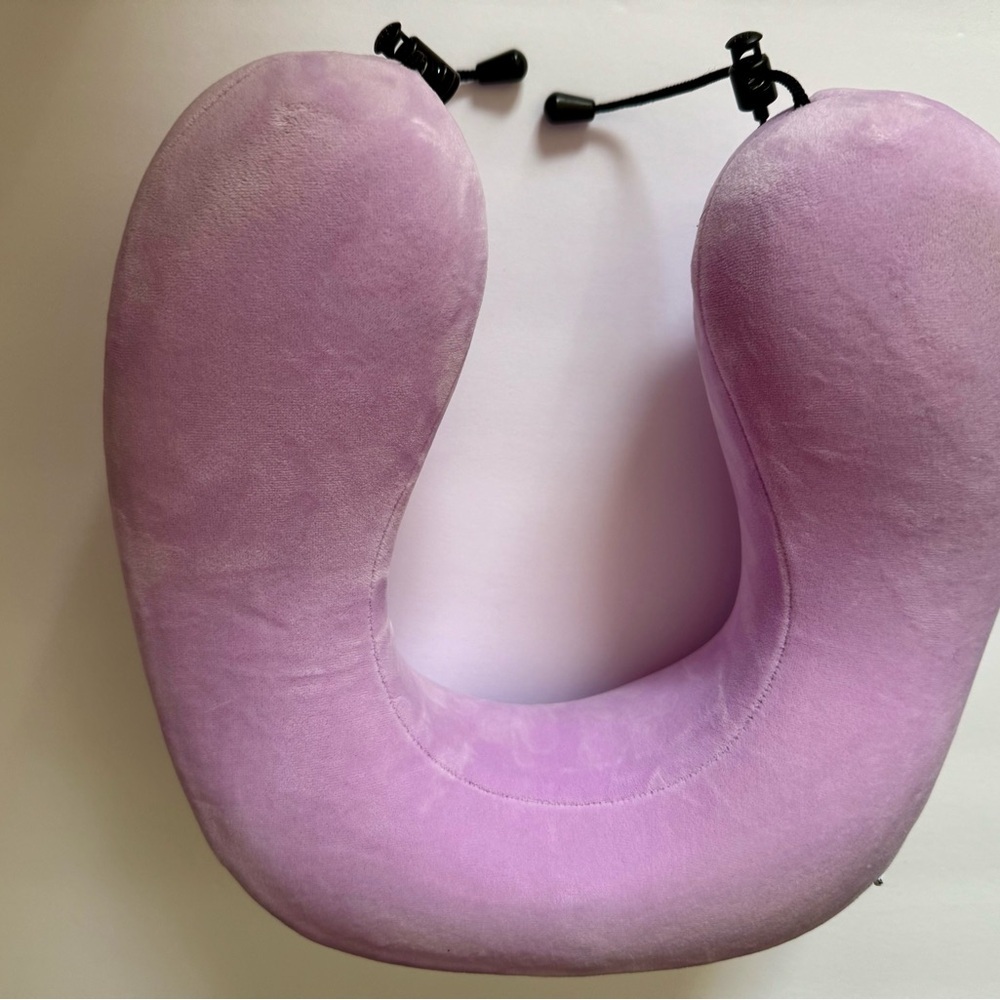 Purple Travel Neck Pillow Plus Memory form